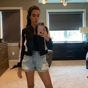 Trendy BCBG MAXAZRIA crop jacket.